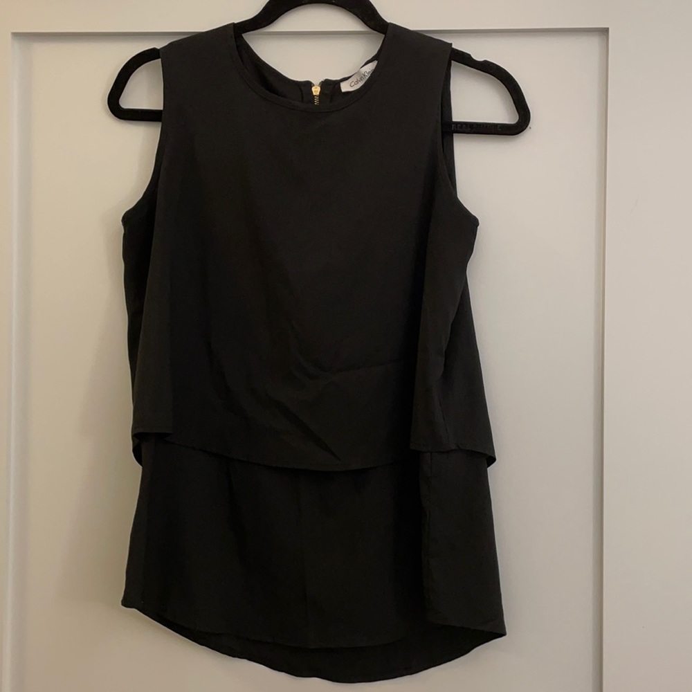 Calvin Klein tank top layered blouse